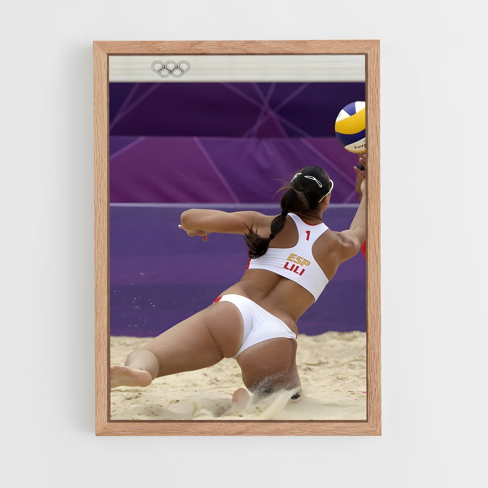 Poster Beach Queen – affiche Beach-volley (vue 4)